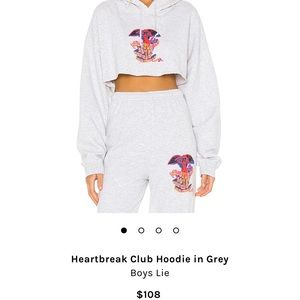 Boys Lie Cropped Hoodie
